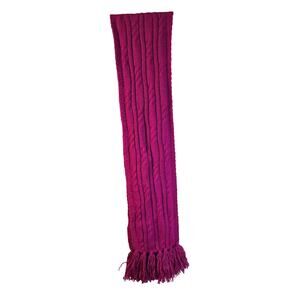 NWT Aris Magenta/Purple Pink/Red Thick Cable Knit Scarf